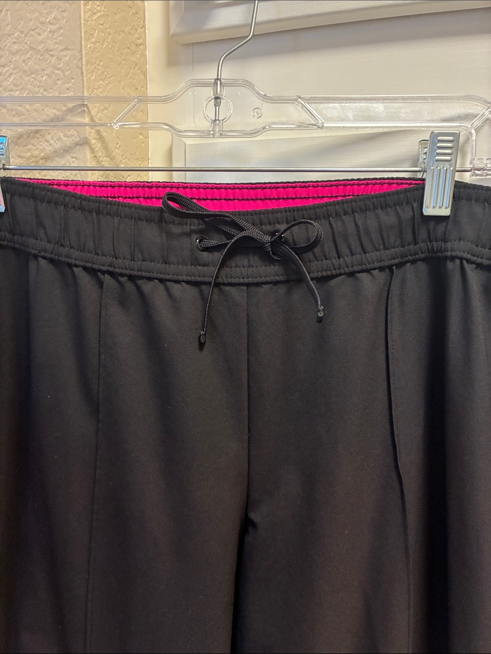 Made for Life Black Track Pants with Pink & White Side Stripe - Picture 2 of 8